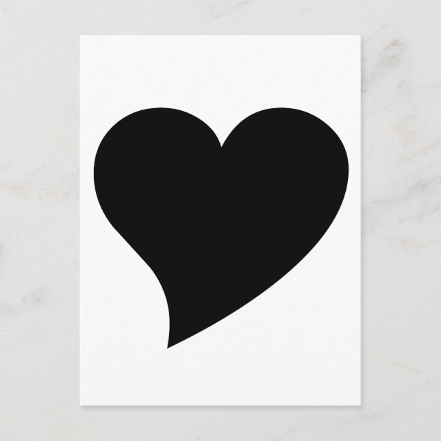 Carte Postale Coeur noir (Devant)