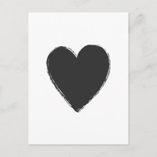 Carte Postale Coeur noir