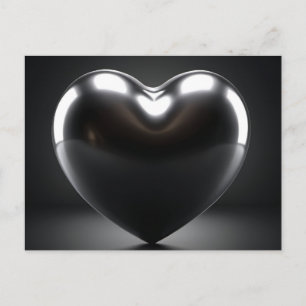 Carte Postale Coeur Noir Digital Art