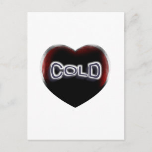 Carte Postale Coeur noir froid