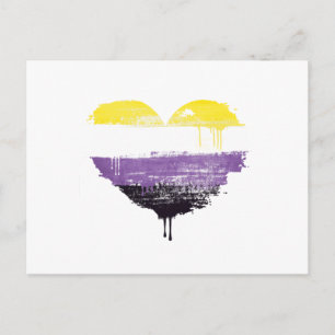 CARTE POSTALE COEUR NON BINAIRE