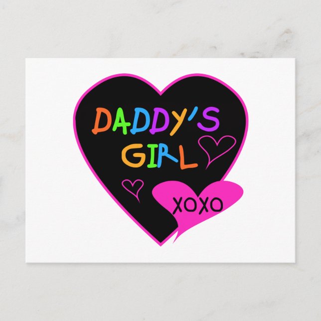 Carte Postale Coeur papa's Girl T Shirts and Gifts (Devant)
