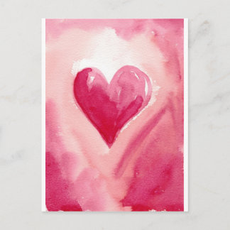 Carte Postale Coeur rose