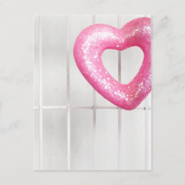 Carte Postale Coeur rose (Devant)