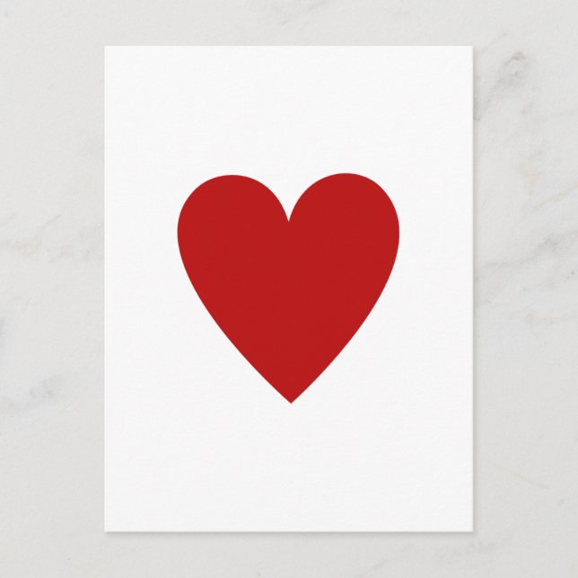 Carte Postale Coeur rouge (Devant)