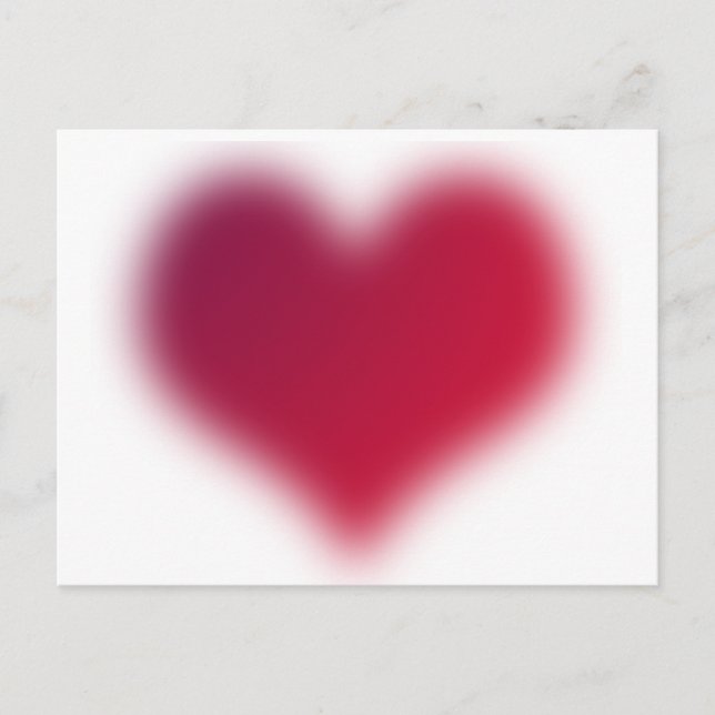 Carte Postale coeur rouge (Devant)