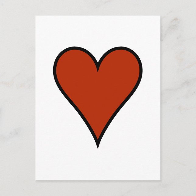 Carte Postale Coeur rouge (Devant)