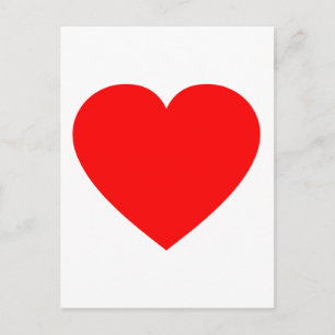 Carte Postale Coeur rouge clair