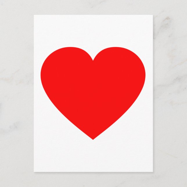 Carte Postale Coeur rouge clair (Devant)