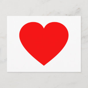 Carte Postale Coeur rouge clair