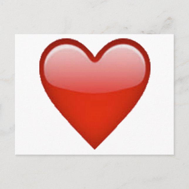 Carte Postale Cœur Rouge - Emoji (Devant)