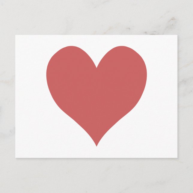 Carte Postale Coeur rouge indien mignon (Devant)