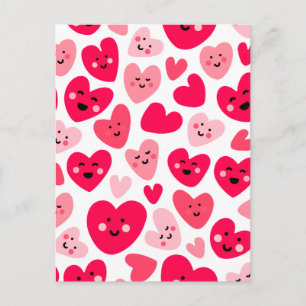 Carte Postale Cœur rouge personnalisé Joyeuse Saint-Valentin Amo