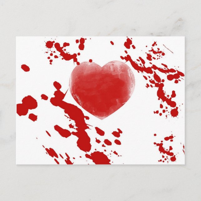 Carte Postale Coeur sanglant (Devant)