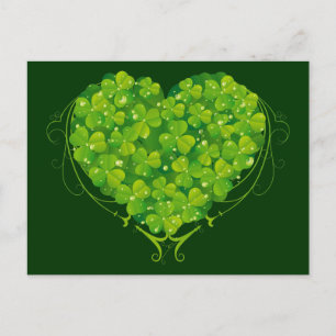 Carte Postale Coeur shamrock