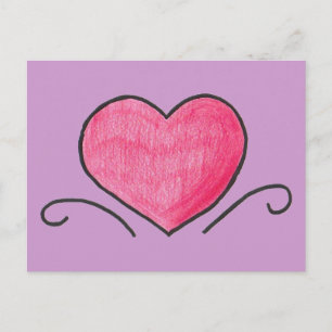 Carte Postale Coeur simple