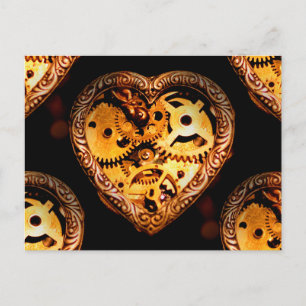 Carte Postale coeur steampunk