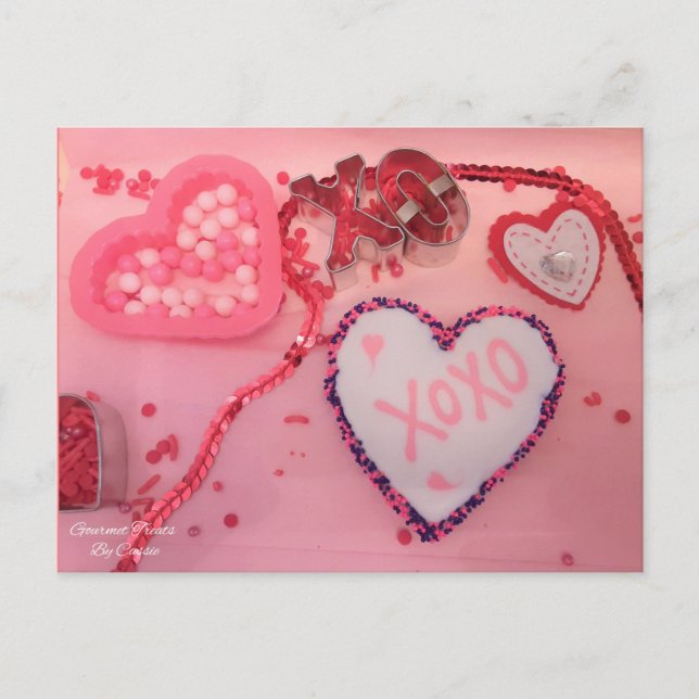 Carte Postale Coeur Sucre Cookies par Gourmet Traitements par Ca (Devant)