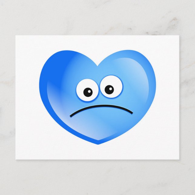 Carte Postale Coeur triste (Devant)