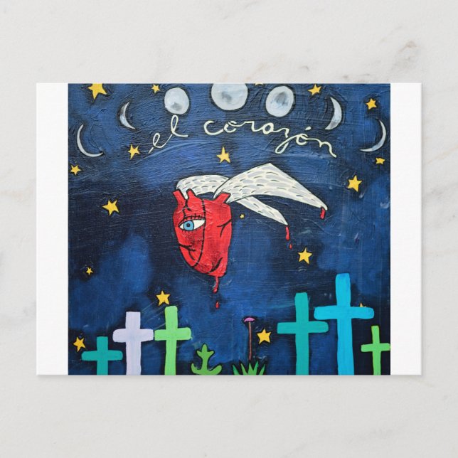 Carte postale Coeur Volant (Devant)