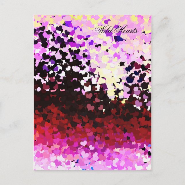 CARTE POSTALE CŒURS (Devant)