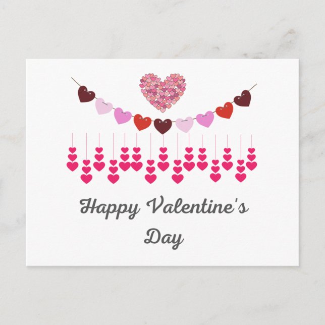 Carte postale Coeurs carte de jour Valentines (Devant)