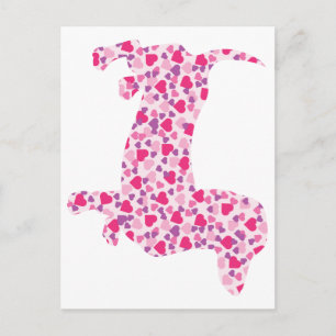 Carte Postale Coeurs Dachshund