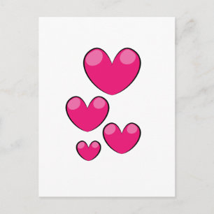 Carte Postale Coeurs d'amour