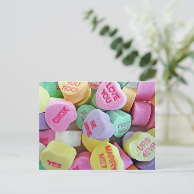 Carte Postale Cœurs de bonbons (Debout devant)