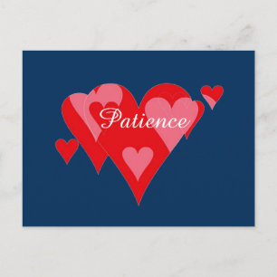 Carte Postale Cœurs de patience par Janz Police Box Bleu