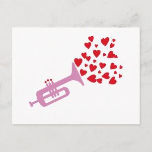 Carte Postale Coeurs de trompette