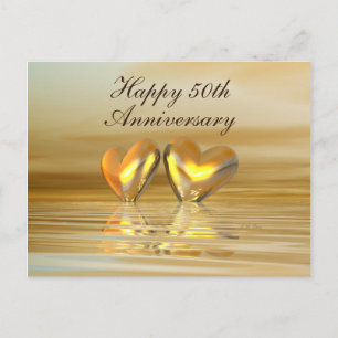 Carte Postale Coeurs d'or