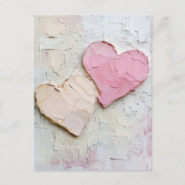 Carte Postale Coeurs douces de couleur Valentine's Greeting (Devant)