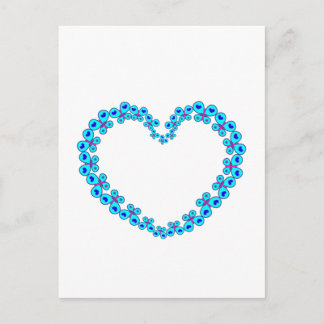 Carte Postale Coeurs et étoiles Papillon Coeur
