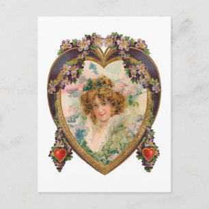 Carte Postale Coeurs Et Fleurs Chérie