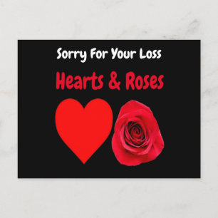 Carte postale Cœurs et Roses arc-en-ciel Désolé po