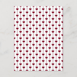 Carte Postale Coeurs motifs/rouges