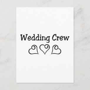 Carte Postale Coeurs noirs de l'équipage mariage