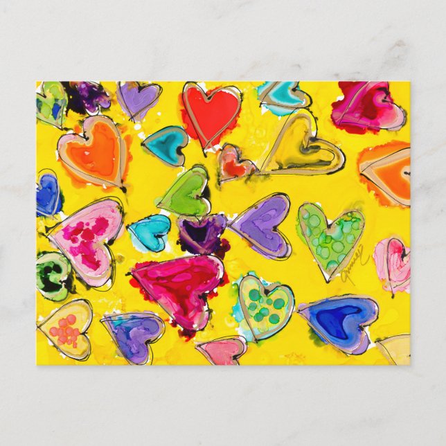 Carte postale Cœurs remplis d'amour (Devant)