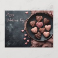 Coeurs roses de chocolat Saint-Valentin
