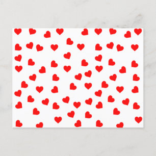 Carte Postale Cœurs Rouges Enjoués 