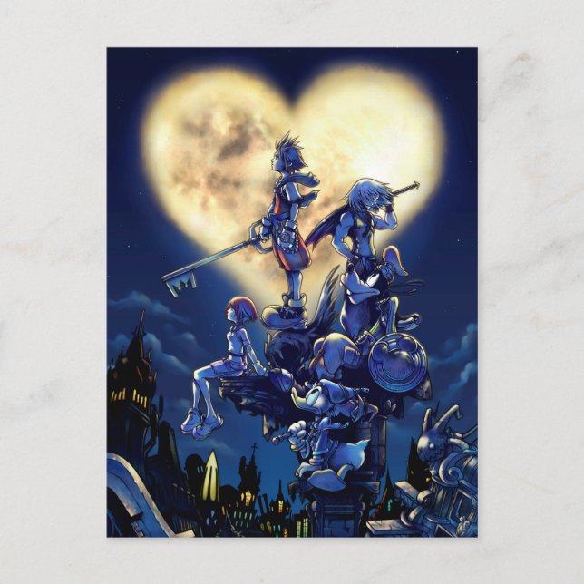 Carte Postale Coeurs royaux | Coeur Moon Box Art (Devant)