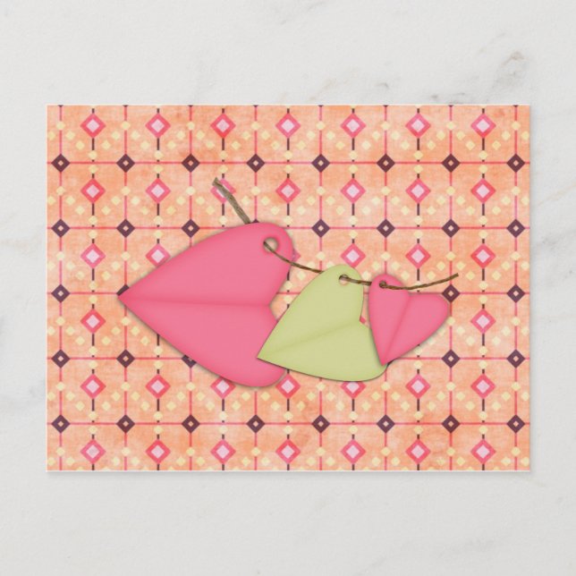 Carte Postale Coeurs sur une chaîne (Devant)