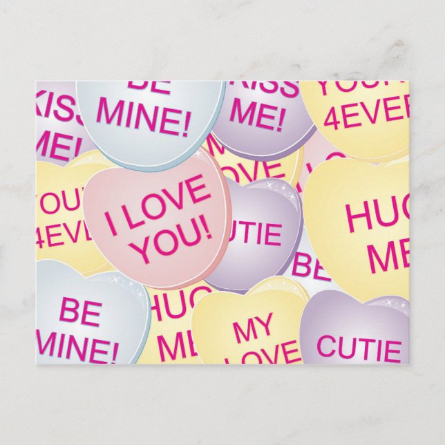 Carte Postale CoeursBonbons (Devant)
