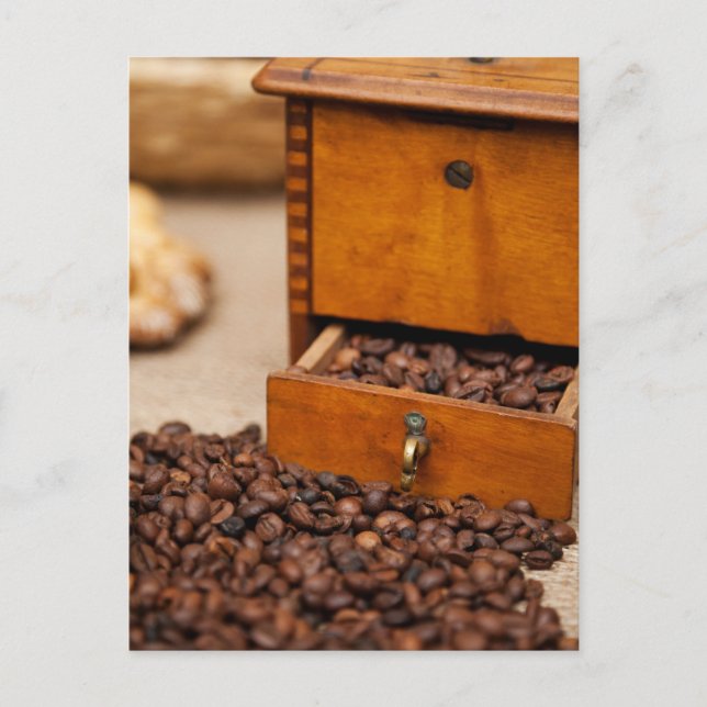 Carte Postale Coffe-Café d'époque/Broyeur (Devant)