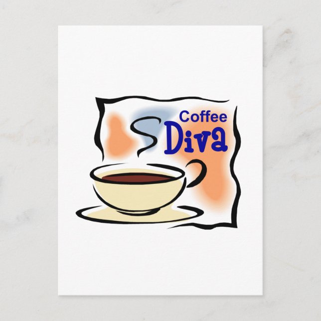 Carte Postale Coffee Diva (Devant)
