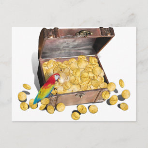 Carte Postale Coffre au Trésor de Pirate