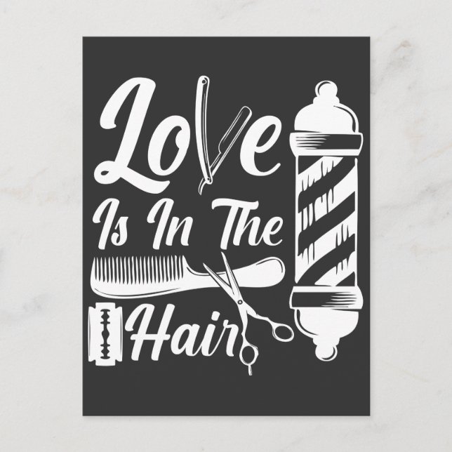 Carte Postale Coiffeur Cosmetologie Graduation Barber Salon (Devant)