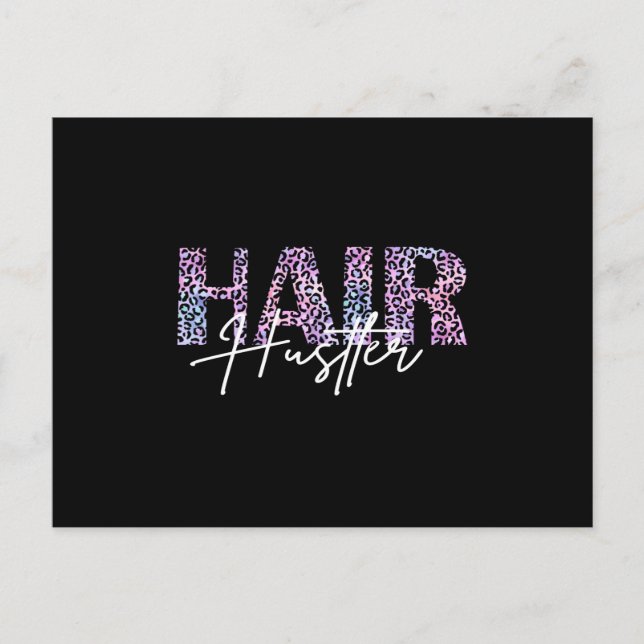 Carte Postale Coiffeuse Leo Coiffeuse Imprimer rose (Devant)