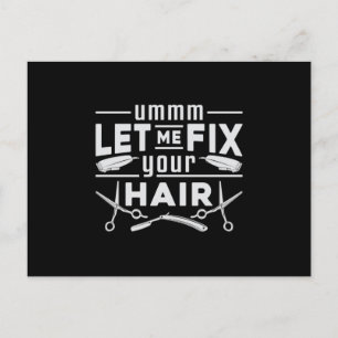 Carte Postale Coiffeuse Styliste Barbier Ciseaux Coiffeur Cadeau